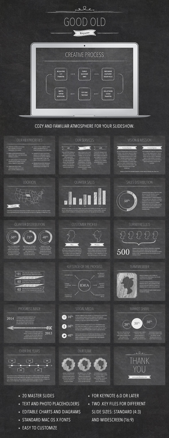 Good Old Keynote Template - Keynote Templates Presentation Templates