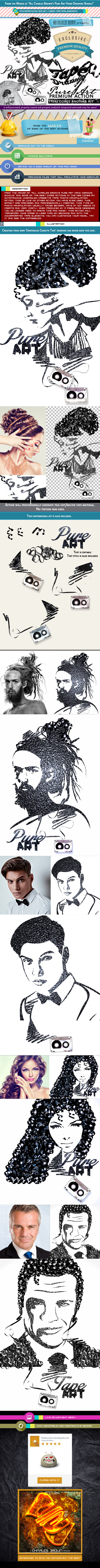 Pure Art Tape Drawing - Photo Effects Actions