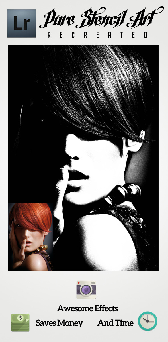 Pure Stencil Art Lightroom Preset (Recreated) - Black and white Lightroom Presets