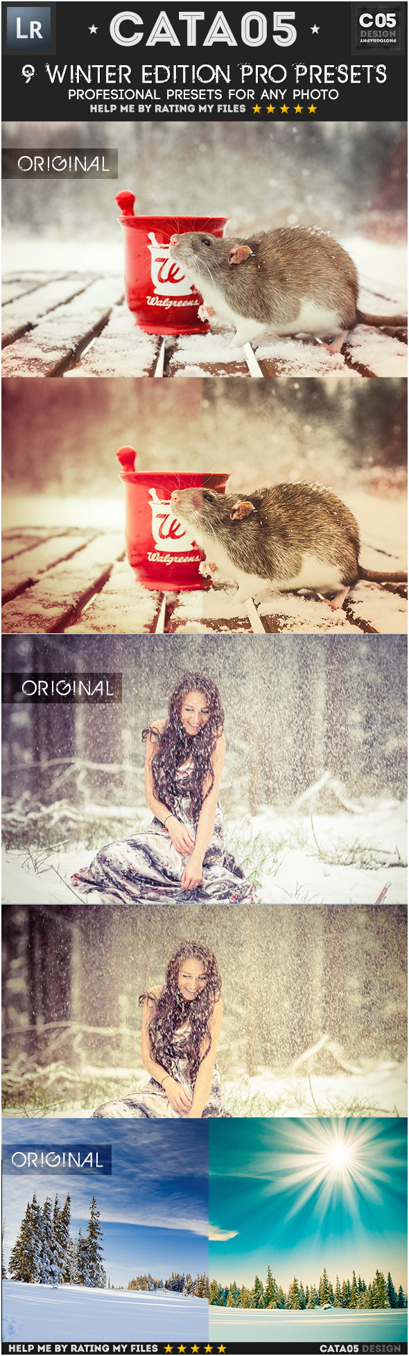 9 Winter Edition Pro Presets - Portrait Lightroom Presets