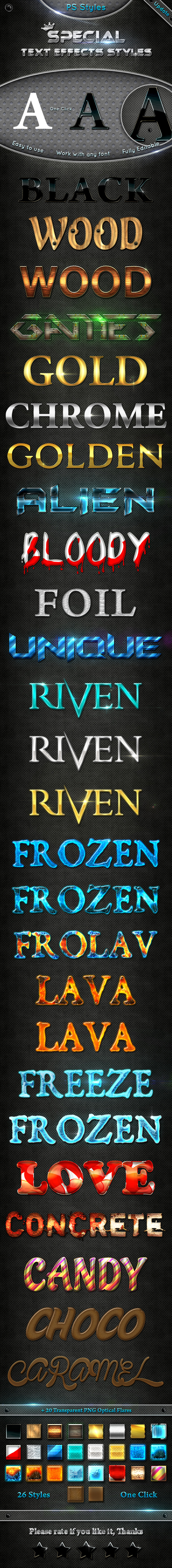 Special Text Effects Styles - Styles Photoshop