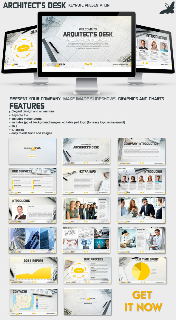 Architects Desk Presentation - Business Keynote Templates