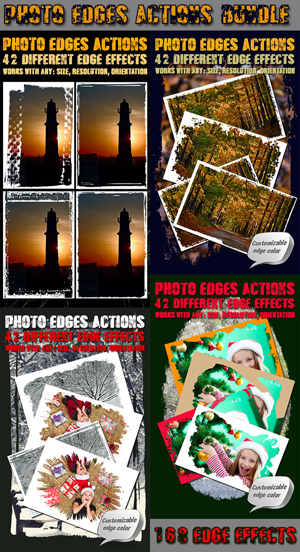 Photo Edges Actions for Photoshop Bundle - Actions Photoshop