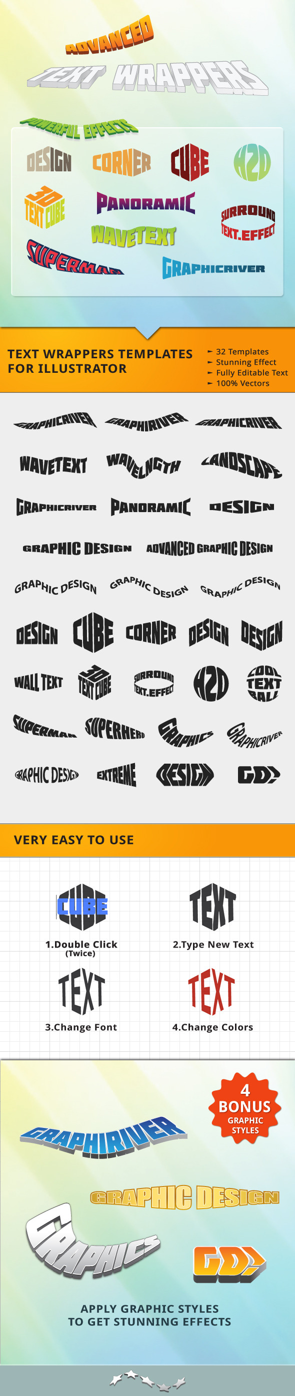 Advanced Text Wrappers - Styles Illustrator