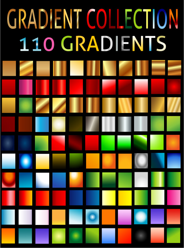All Types Of Gradient Collection - Textures / Fills / Patterns Illustrator
