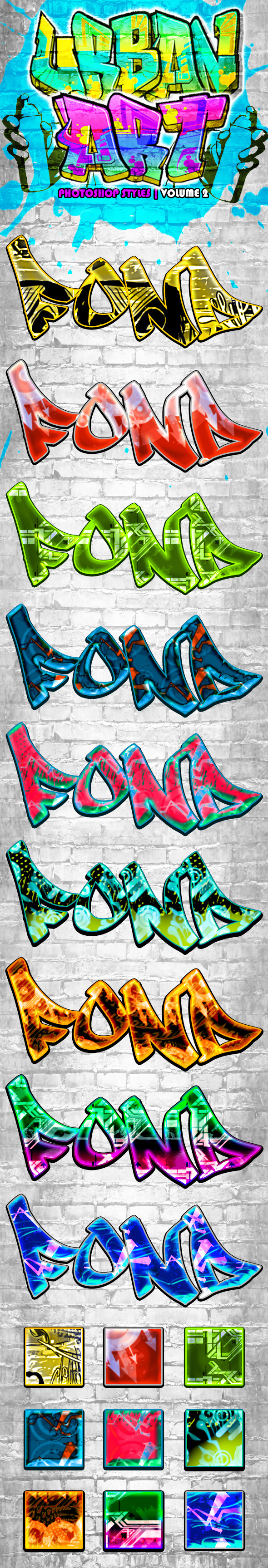 Urban Art Graffiti Styles Volume 2 - Text Effects Styles