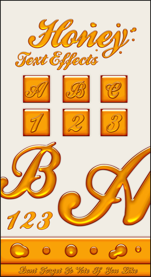Honey Text Effect - Text Effects Actions