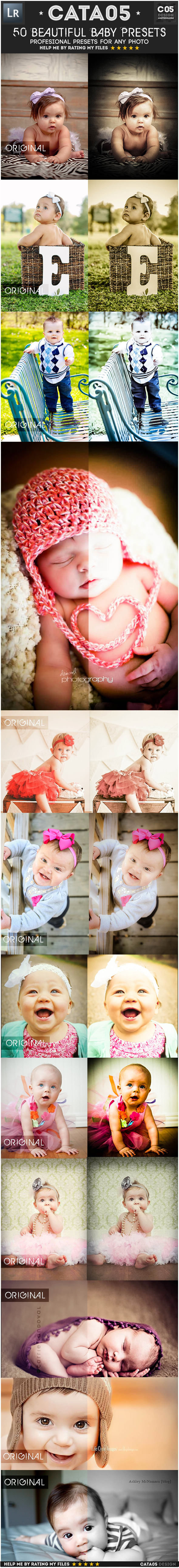 50 Beautiful Baby Presets - Portrait Lightroom Presets