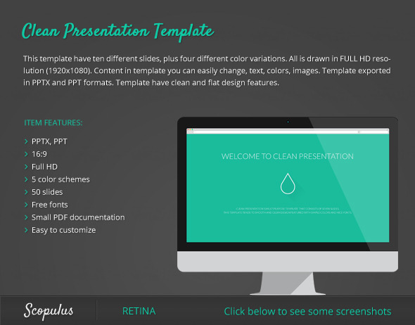 Clean Presentation - Business PowerPoint Templates