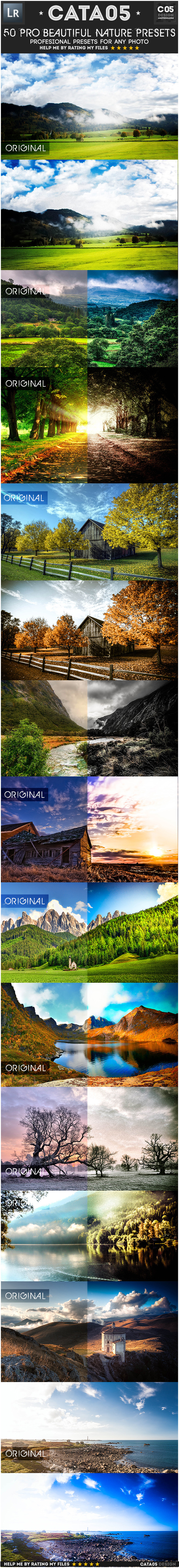 50 Pro Beautiful Nature Presets - Landscape Lightroom Presets