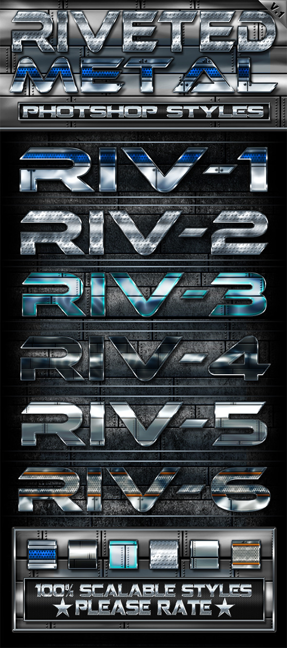 Riveted Metal v1 - Text Effects Styles