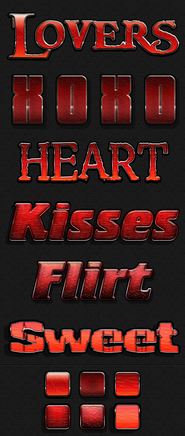 Valentine Style - Text Effects Actions