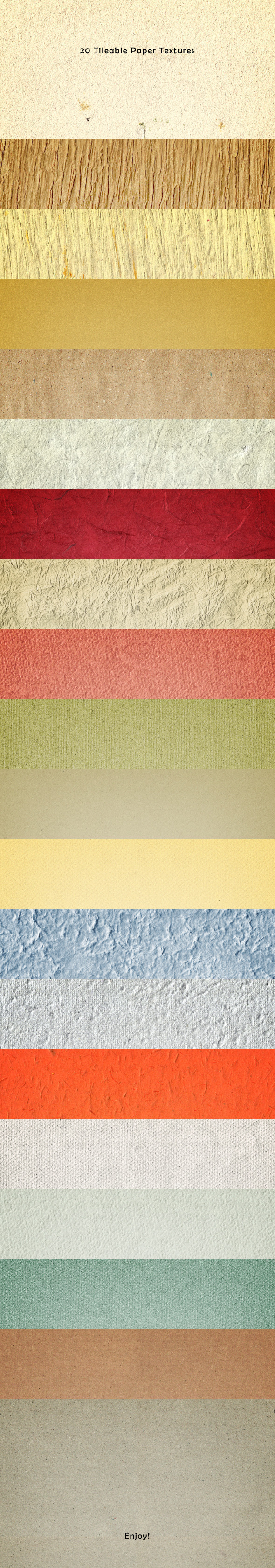 20 Tileable Paper Photoshop Textures - Textures / Fills / Patterns Photoshop