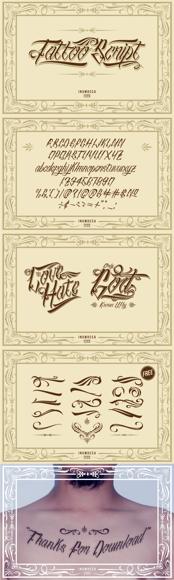 Tattoo Script - Hand-writing Script