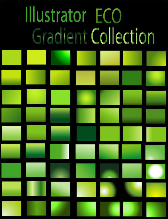 Eco Illustrator Gradient Collection - Textures / Fills / Patterns Illustrator
