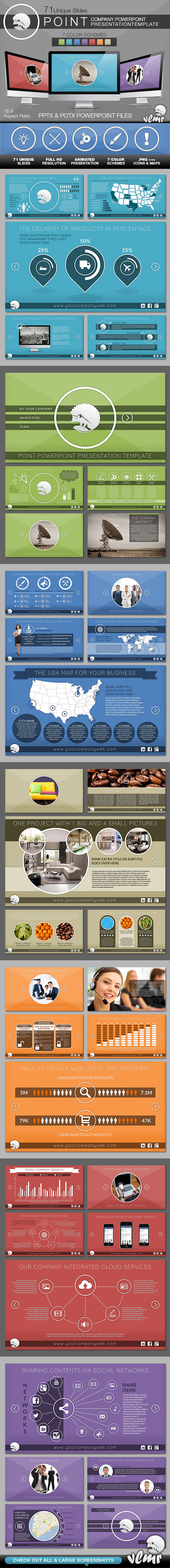Point Company PowerPoint Presentation Template - Business PowerPoint Templates