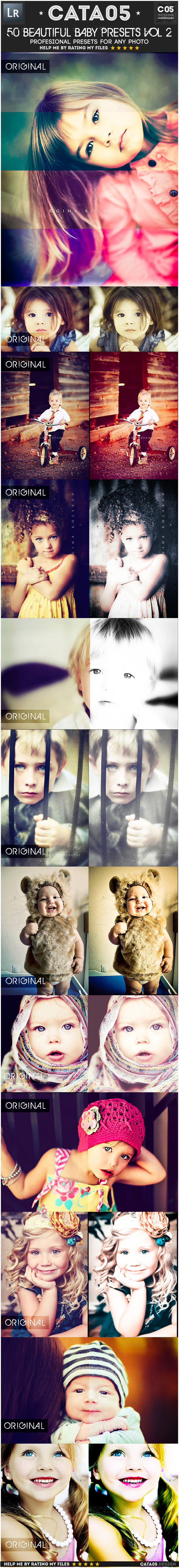 50 Beautiful Baby Presets Vol 2 - Portrait Lightroom Presets