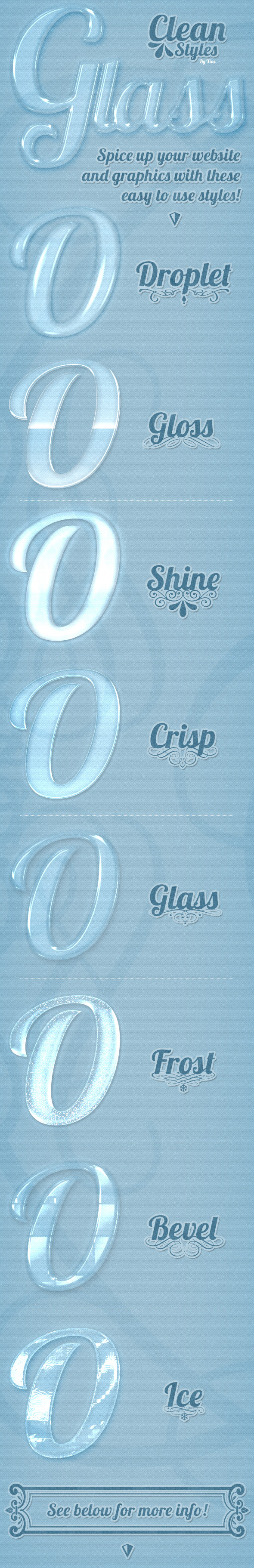 Clean Styles - Glass - Styles Photoshop
