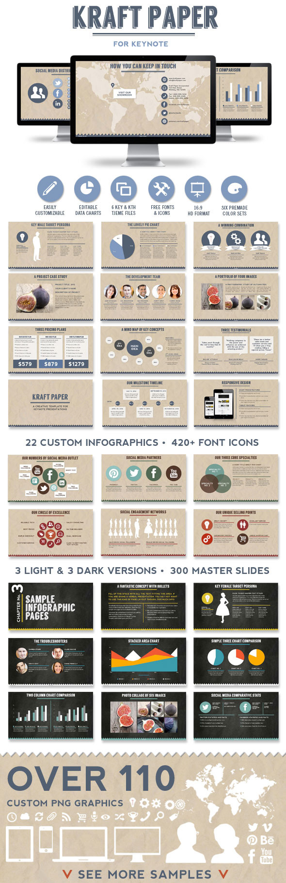 Kraft Paper Keynote Presentation Template - Creative Keynote Templates