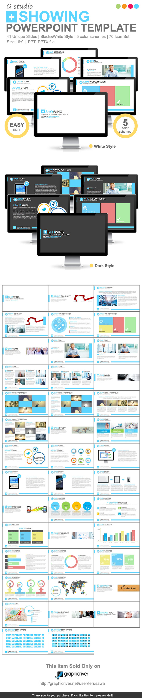 Gstudio Showing Powerpoint Template - Business PowerPoint Templates