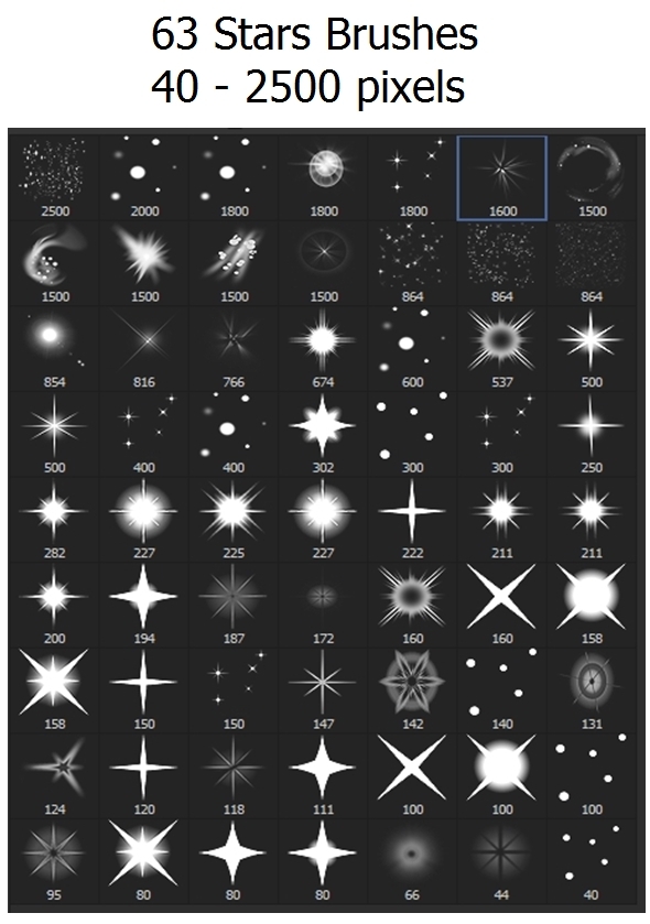 Night Sky Stars - 63 Brushes - Miscellaneous Brushes