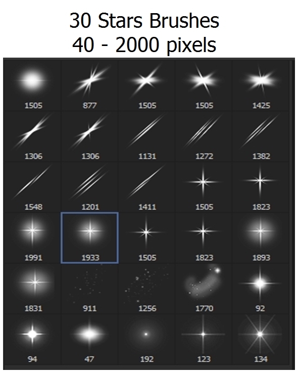 Stars, Sparkle - 30 Brushes - Miscellaneous Brushes