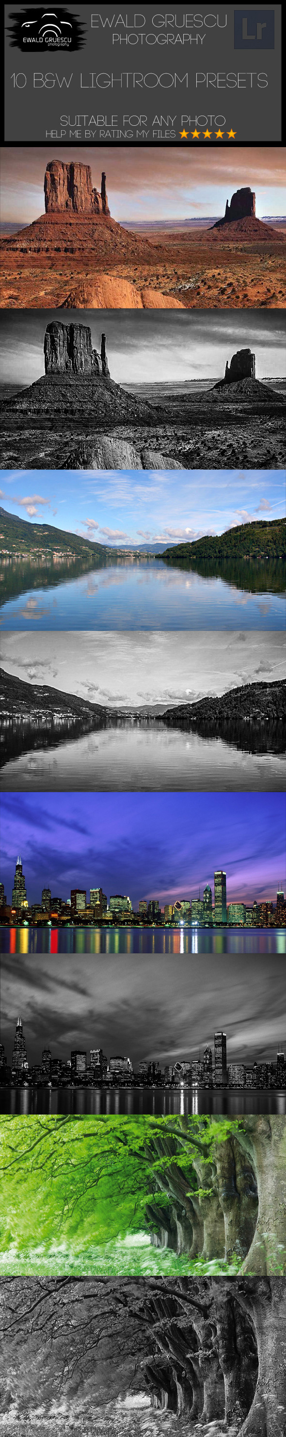 10 B&W Tone Enrichment Lightroom Presets - Black and white Lightroom Presets