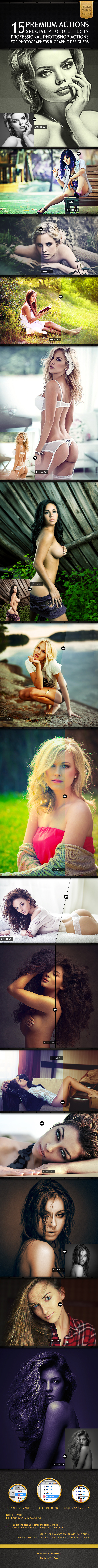 15 Premium Actions Vol.11 - Photo Effects Actions
