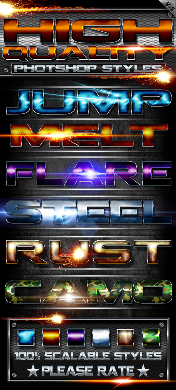 High Quality Styles v3 - Text Effects Styles