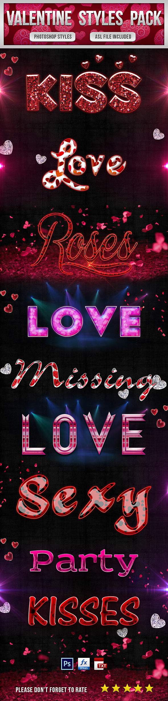 Valentine Styles Pack - Text Effects Styles