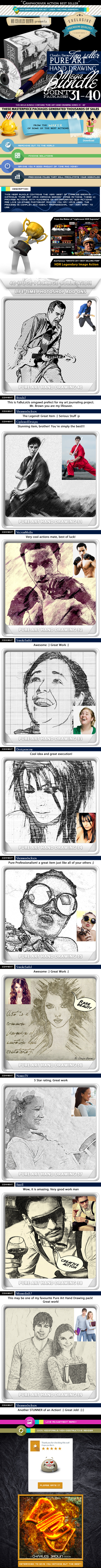 All Charles Brown's Pure Art Hand Drawing Bundle 4 - Photo Effects Actions
