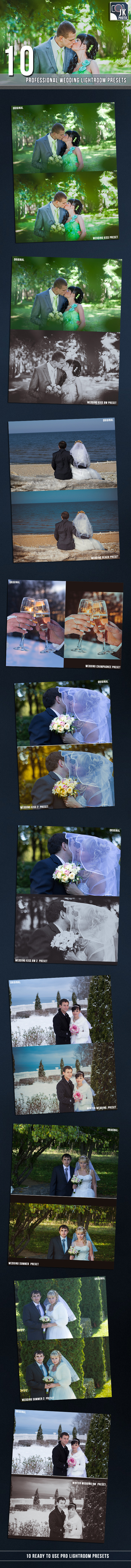 10 PRO Lightroom Presets Wedding - Wedding Lightroom Presets