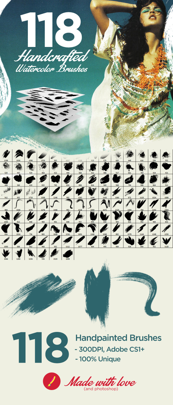 118 Handcrafted Watercolor Brushes - Artistic Brushes