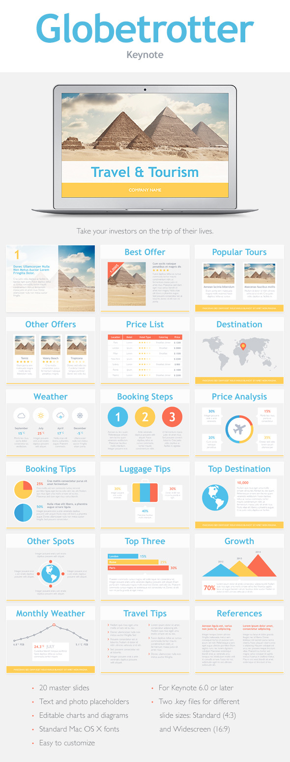 Globetrotter Keynote Template - Keynote Templates Presentation Templates