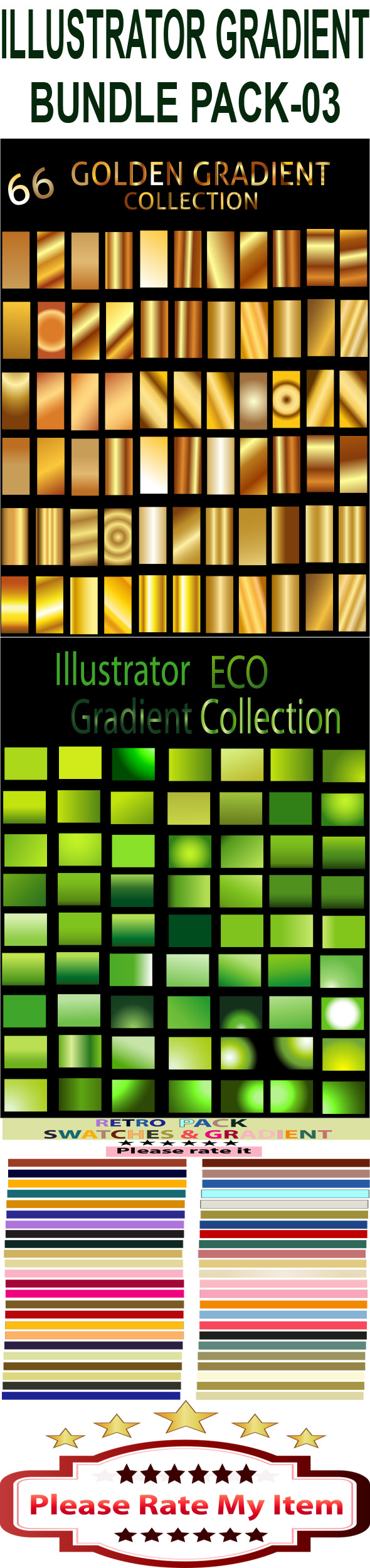 Illustrator Gradient Bundle Pack Vol-02 - Illustrator Add-ons