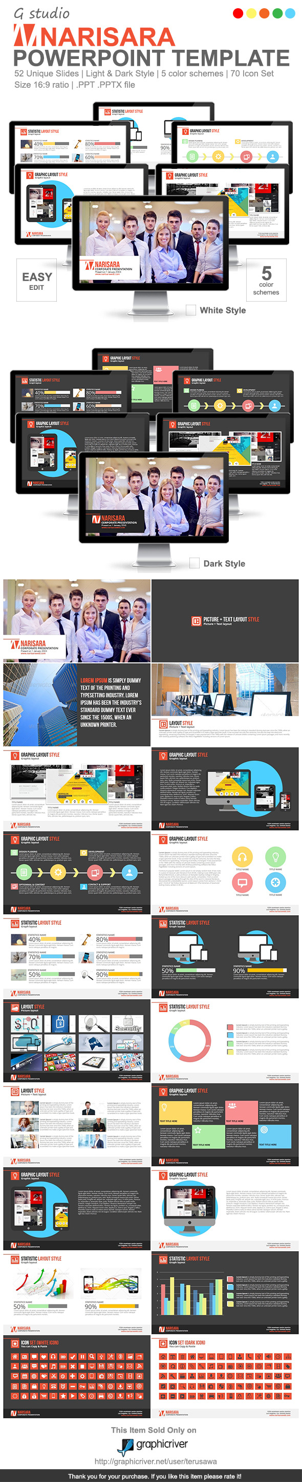 Gstudio Narisara Powerpoint Template - Business PowerPoint Templates