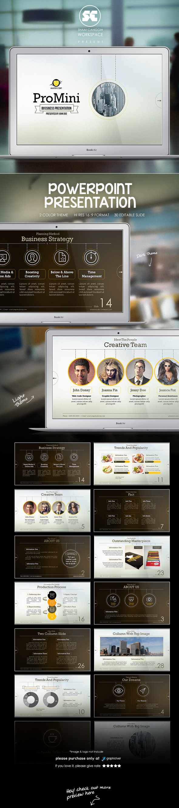 ProMini : minimalism powerpoint template - PowerPoint Templates Presentation Templates