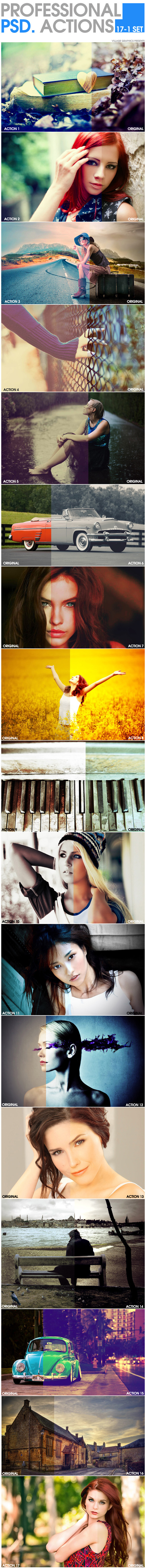 17-1 Professional Psd. Actions - Add-ons
