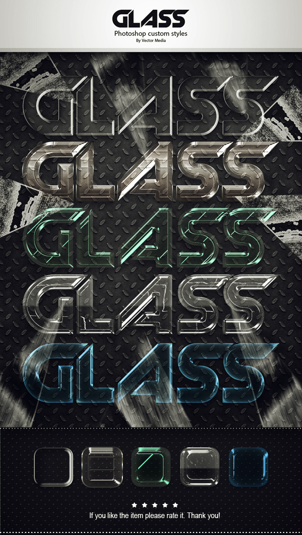 Glass Styles - Text Effects Styles