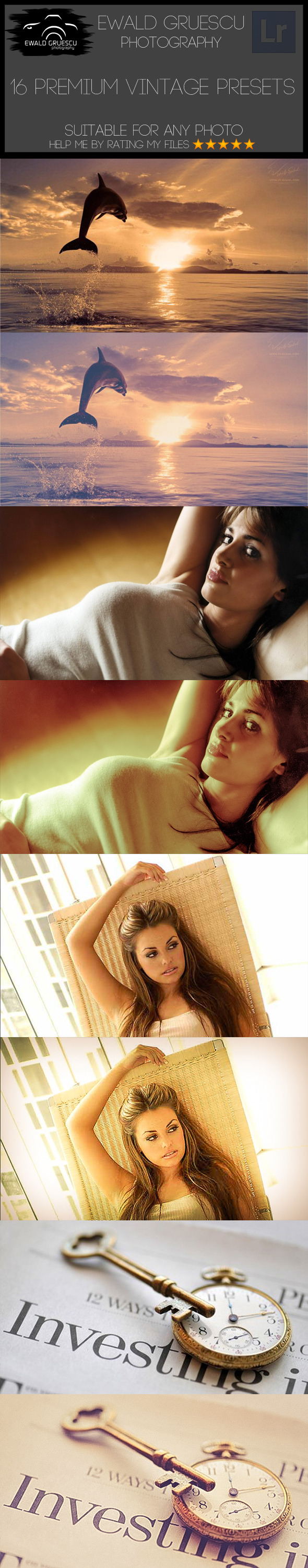 16 Premium Vintage Lightroom Presets - Vintage Lightroom Presets