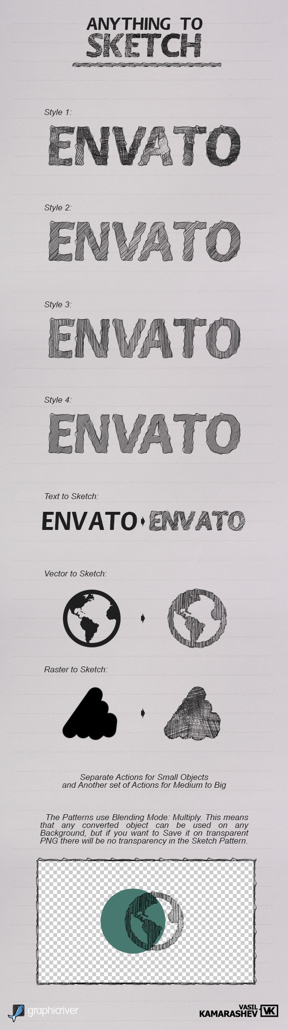 Anything to Sketch - Text Effects Actions