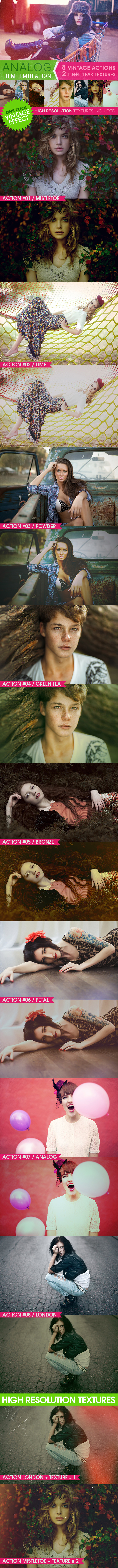 HQ Film Emulation Actions and Textures VI - Photo Effects Actions