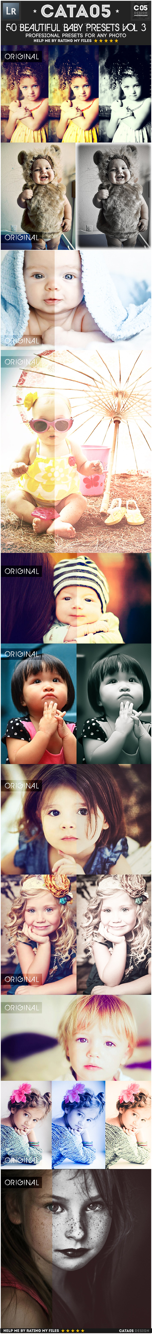 50 Beautiful Baby Presets Vol 3 - Portrait Lightroom Presets
