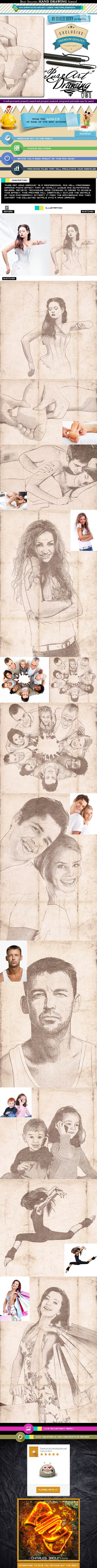 Pure Art Hand Drawing 61 – Archetypal Pencil - Photo Effects Actions