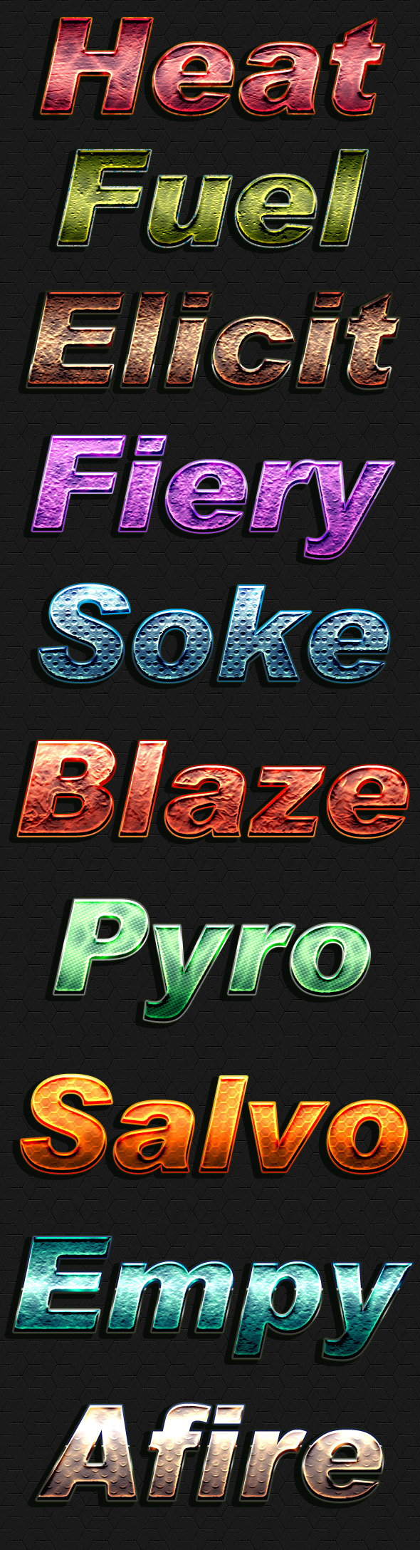 Heat Style - Text Effects Actions