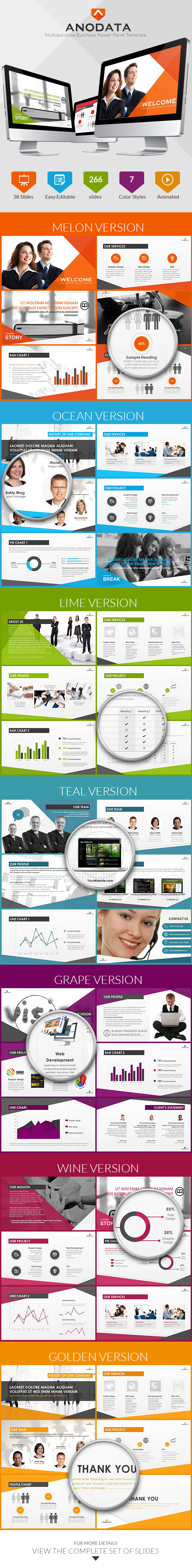 Multipurpose Business Power Point Template - Business PowerPoint Templates
