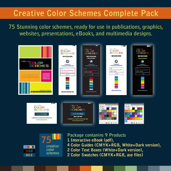 75 Color Schemes Swatches and Color Guides - Illustrator Add-ons