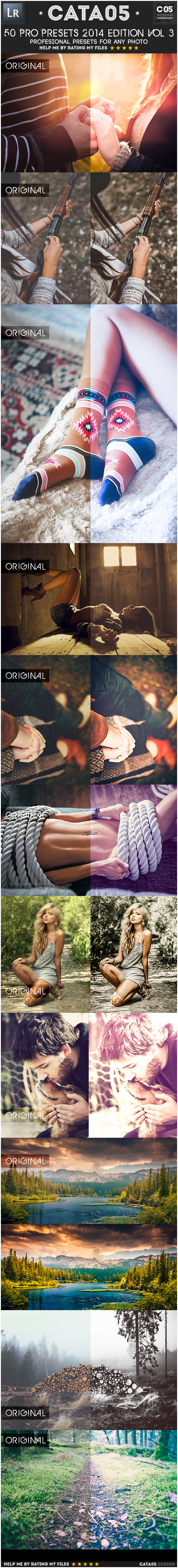 50 Pro Presets 2014 Edition Vol 3 - Vintage Lightroom Presets