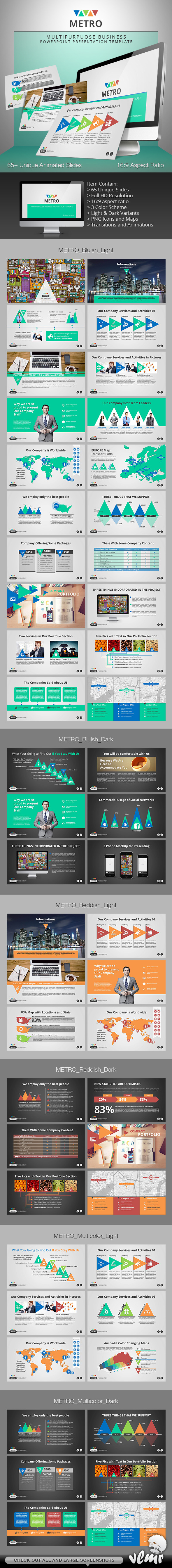 Metro Multipurpose PowerPoint Presentation - Creative PowerPoint Templates