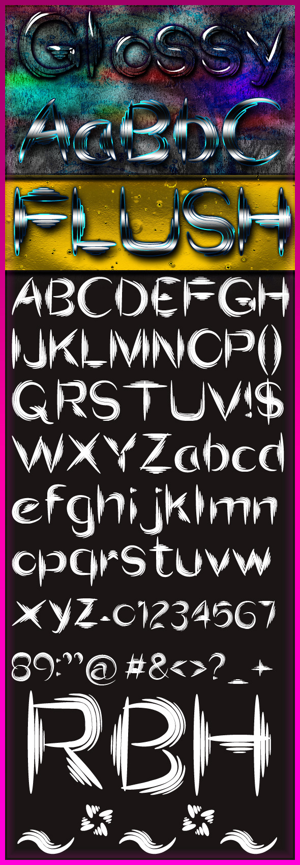 Flush font - Decorative Fonts